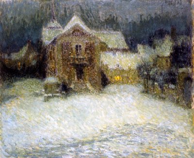 Neve a Gerberoy, 1910 da Henri Eugene Augustin Le Sidaner